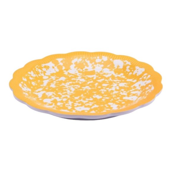 The Pioneer Woman Country Splatter Yellow Appetizer Plate set 4 Yellow Melamine - Picture 2 of 6